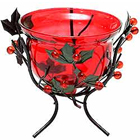 Amazing Red Wrought Iron Candle Stand Gift 