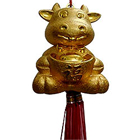 Amazing Gold Plated Feng Shui Happy Rabbit to Perintalmanna