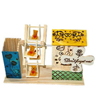 Dynamic Love Wooden Pen Stand with House and Wheel Swing