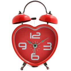 Retro-Style Red Heart Shaped Alarm Clock to Rajkot