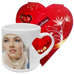 Elegant Personalized Coffee Mug with Homemade Chocolate to Punalur