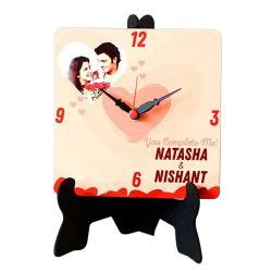 Astonishing Personalized Photo Square Table Clock to Andaman and Nicobar Islands