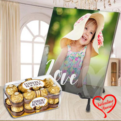 Wonderful Personalized Photo Tile with Ferrero Rocher Chocolate
