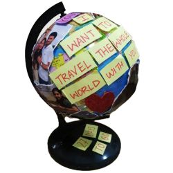 Elegant Personalized Globe to Lakshadweep