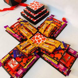 Attractive Nestle and Cadbury Chocolate Explosion Box to India