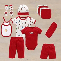 Wonderful Gift Set of Cotton Clothes for Babies	