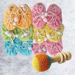 Marvelous Set of Bootie N Rattle Toy to Andaman and Nicobar Islands