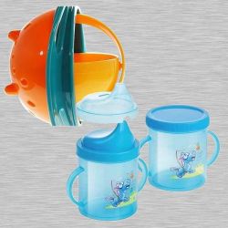 Marvelous Non Spill Feeding Gyro Bowl and Sipper Cup Combo to Lakshadweep