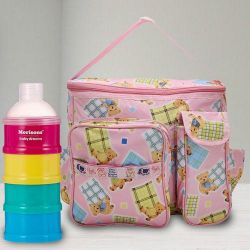 Marvelous Milk Powder Container N Compartment Baby Bag to Nagercoil