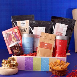 Wholesome Healthy Delights with Flavored Green Tea N Lavash Gift Hamper