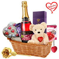 Valentines Day Gift Basket for Heartfelt Wishes