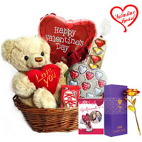 Incredible  Valentine Treat Gift Basket<br> to India