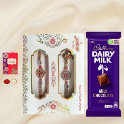 Chocolaty Bhai Bhabhi Rakhi Golden to Rakhi-to-newzealand.asp