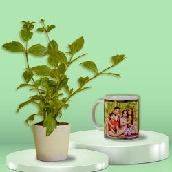 Blissful Pair of Vringraj Plant N Personalize Coffee Mug