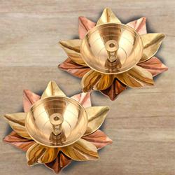 Exclusive Set of Dual Lotus Shaped Deepak to Diwali-gifts-to-world-wide.asp