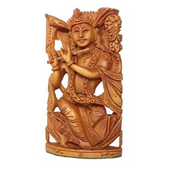 Decorative Gift of Sandalwood Lord Krishna Idol to Hariyana