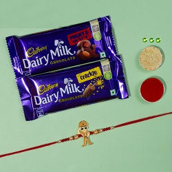 Fancy Little Singham Rakhi N Chocolaty Surrender