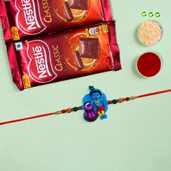 Classic Krishna Rakhi N Nestle Chocolates Combo