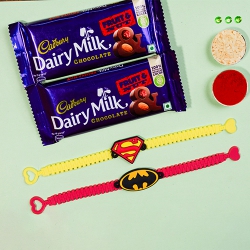 Cool Superhero Rakhi N Chocolates Fiesta to Lakshadweep