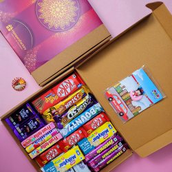 Cute Mickey Rakhi N Chocolates Loaded Box to Hariyana