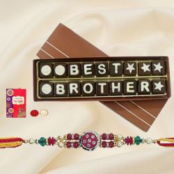 Best Brother Chocolate Pack with Rakhi and Roli Tilak Chawal