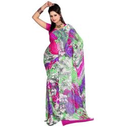 Comfy Floral Printed Dani Georgette Saree in Style to Worldwide_product.asp