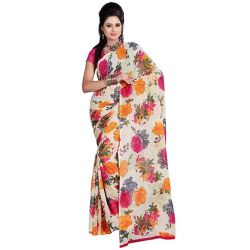 Wonderful Off White and Pink Coloured Saree with Epitome of Style