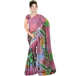 Classy Desi Style Georgette Printed Saree from Suredeal Brand