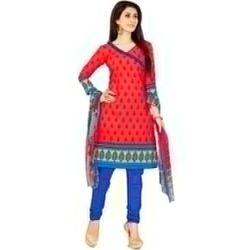 Amazing Printed Cotton N Chiffon Salwar Suit of Welcome Collection to Hariyana