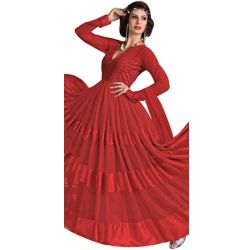 Beautiful Printed Salwar in Charming Red Colour to Hariyana