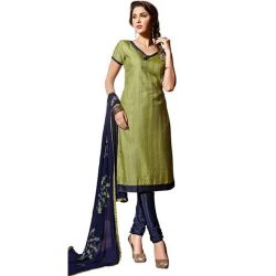 Glittering Enchant Santoon Silk Salwar Suit to Hariyana