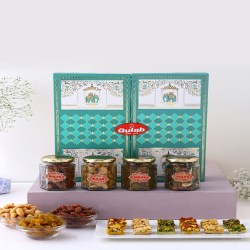 Assorted Nutty Treats with Mithai Gift Pack to Andaman and Nicobar Islands