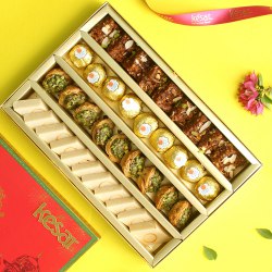 Amazing Assorted Kesar Sweets Gift Box to India
