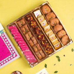 Delicious Sweet Indulgence Box by Kesar to Lakshadweep