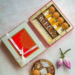 Classic Assorted Indian Sweets Box from Kesar to Rajamundri