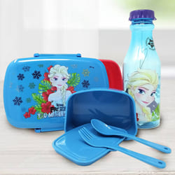Remarkable Disney Frozen Lunch Box n Water Bottle Set to Hariyana