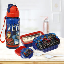 Exclusive Marvel Lunch Box n Sipper Bottle Combo to Sivaganga