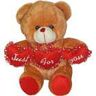 Adorable Teddy Bear with Tri Heart to Toys_worldwide.asp