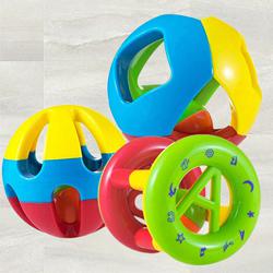 Exclusive Set of 3 pcs Shake and Grab Rattle Ball for Kids to Uthagamandalam