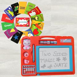 Exclusive Double Sided Flashcards N Magic Slate to Sivaganga