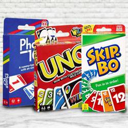 Marvelous Mattel Uno, Skip Bo N Phase 10 Card Game to Alwaye