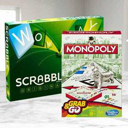 Marvelous Mattel Scrabble Board N Monopoly Grab N Go Game to Dadra and Nagar Haveli