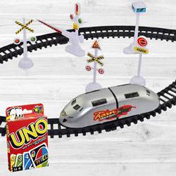 Marvelous Trains N Train Sets N Mattel Uno Card Game to Tirur