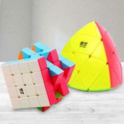 Remarkable Stickerless High Speed Cube N Pyramid Puzzle to Marmagao