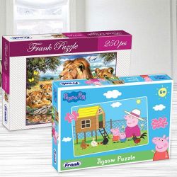 Amazing Frank Peppa Pig N Lion Family Puzzle Set to Nagercoil