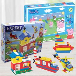 Exclusive Building Blocks N Frank Peppa Pig Lets Go Play Cricket Puzzle to Ambattur