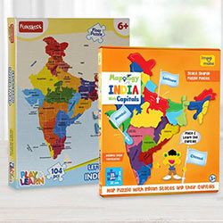 Marvelous Educational Map N Funskool India Map Puzzle Set