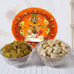 Delightful Combo of Pooja Thali with Mixed Dry Fruits to Palani