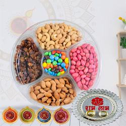 Appealing Gift of Dry Fruits, Pooja Thali N Diya<br> to Diwali-usa.asp