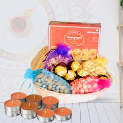 Dazzling Combo of Dry Fruits, Sweets, Chocolates N Candles<br> to Usa-diwali-sweets.asp